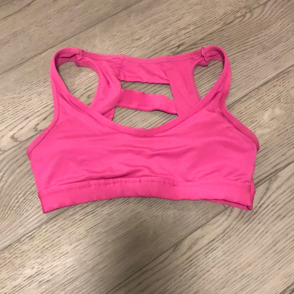 Pink sport bra